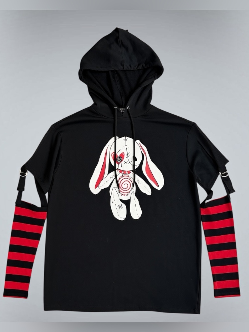 Social Collision Bunny Girls Detachable Sleeve Hoodie